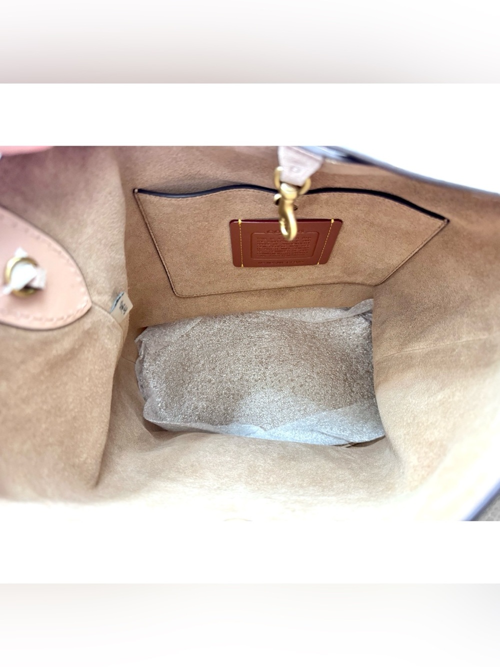COACH Bleecker Bucket Bag With Kisslock, NUAGE - Picture 6 of 9